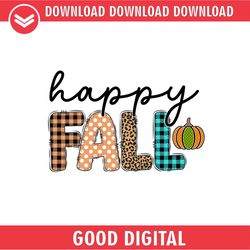 happy fall png design graphic