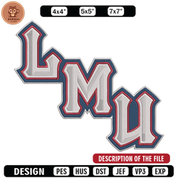 loyola marymount logo embroidery design, ncaa embroidery, sport embroidery, embroidery design,logo sport embroidery