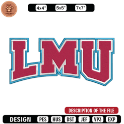 loyola marymount logo embroidery design, ncaa embroidery, sport embroidery, logo sport embroidery, embroidery design