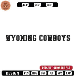 wyoming cowboys logo embroidery design, ncaa embroidery,sport embroidery, logo sport embroidery, embroidery design