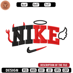 nike x evil embroidery design, evil embroidery, nike design, embroidery shirt, embroidery file, digital download