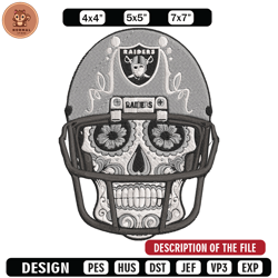 skull helmet las vegas raiders embroidery design, las vegas raiders embroidery, nfl embroidery, logo sport embroidery