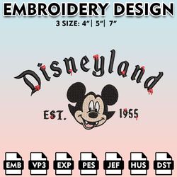 mickey est halloween embroidery files, halloween machine embroidery pattern, disney