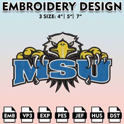 morehead state eagles embroidery files, embroidery designs, ncaa embroidery files, digital download