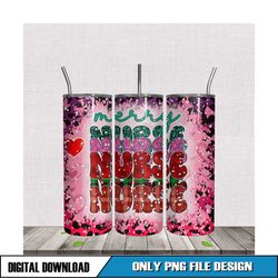 christmas tumbler merry nurse words art png