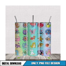 pokemon tumbler sublimation 20oz wrap png