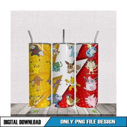 pokemon design tumbler sublimation 20oz png