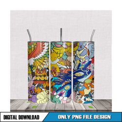 pokemon tumbler sublimation skinny png