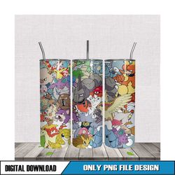 pokemon cute skinny tumbler sublimation png