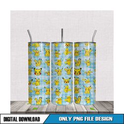 pikachu tumbler 20oz sublimation wrap png