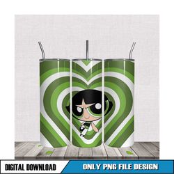 powerpuff girls 20oz skinny tumbler wrap png