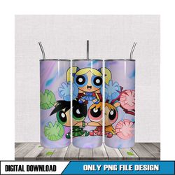 powerpuff girls 20 oz skinny tumbler gift design png