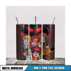scooby doo characters terrified tumbler design png