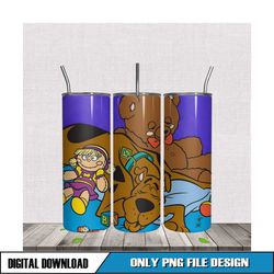 scooby doo sleeping tumbler sublimation png