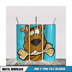 scooby doo eating bone tumbler sublimation png