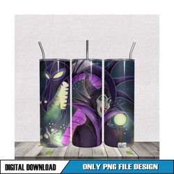 maleficent 20oz skinny tumbler sublimation design