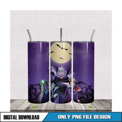 ursula maleficent 20oz skinny tumbler design png