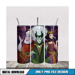 fairy tales ursula maleficent 20oz skinny tumbler png