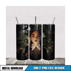 wednesday halloween design 20oz tumbler png