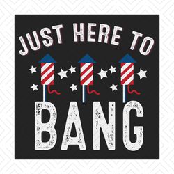 4th Of July Fireworks Patriotic American Svg, Independence Svg, Just Here To Bang, Independent Party, Parade Svg, Firewo