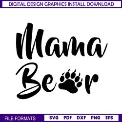 mama bear paw mother day svg