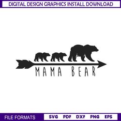 mama of baby bear arrow svg