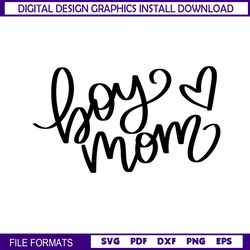 boy mom love mother day clipart svg