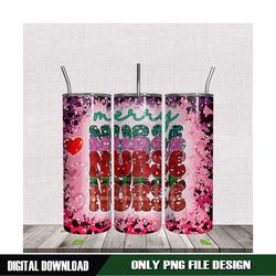 christmas tumbler merry nurse words art png