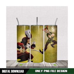 peter pan take fight with captain hook tumbler sublimation png