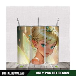 tinker bell face beautiful tumbler sublimation png