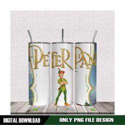 peter pan disney tumbler sublimation png design