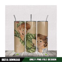 peter pan meet wendy girl flying together tumbler png