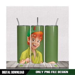 green background tumbler peter pan yellow shirt png