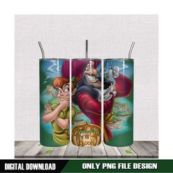 captain hook against peter pan adventure tumbler design png