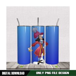 smile captain hook 20oz tumbler design png