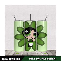 powerpuff girls flower 20oz skinny tumbler png