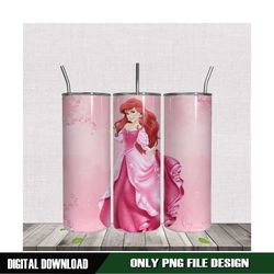 the little mermaid 20oz tumbler design idea png