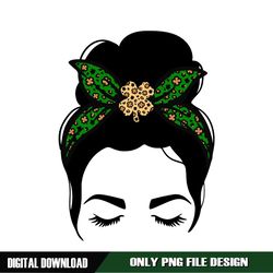 st patrick day messy bun mother day png