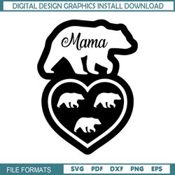 mama of three baby bears svg