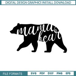 mama bear grizzly mother day svg