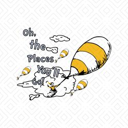 oh the places you will go svg, dr seuss svg, dr seuss gifts svg, cat in the hat svg, hat svg, cat svg, cat lover, dr seu