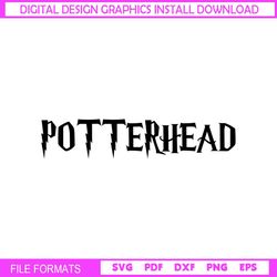 Harry Potter Potterhead Black Vector SVG
