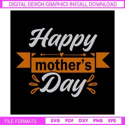 happy mother day ribbon svg