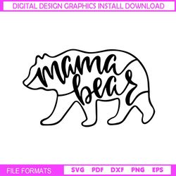 mama bear silhouette vector svg