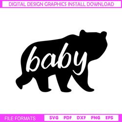 baby bear mother day svg