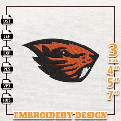 ncaa oregon state beavers, ncaa team embroidery design, ncaa college embroidery design, logo team - cannadyyystore