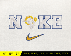 nfl los angeles rams, nike nfl embroidery design, nfl team embroidery design, nike embroidery design, instant download 6