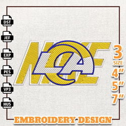 nfl los angeles rams, nike nfl embroidery design, nfl team embroidery design, nike embroidery design, instant download