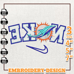 nfl miami dolphins, nike nfl embroidery design, nfl team embroidery design, nike embroidery design, instant download 3