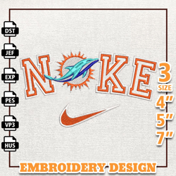 nfl miami dolphins, nike nfl embroidery design, nfl team embroidery design, nike embroidery design, instant download 4